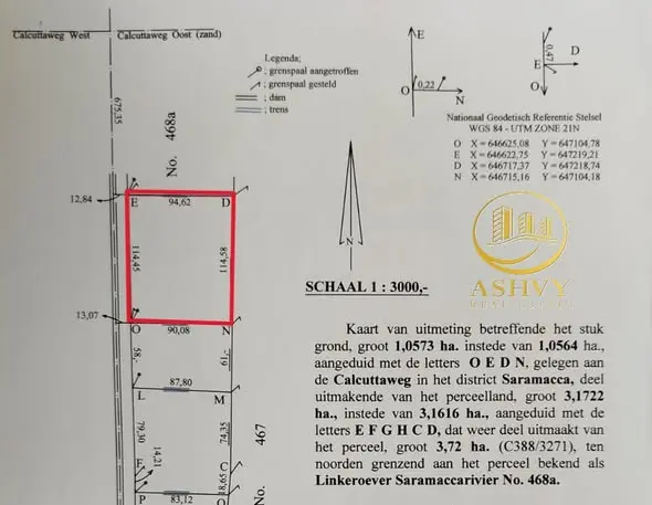 Perceelkaart van Calcuttaweg