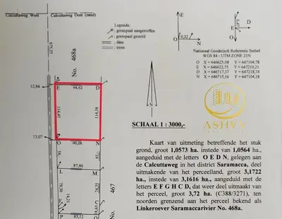 Perceelkaart van Calcuttaweg