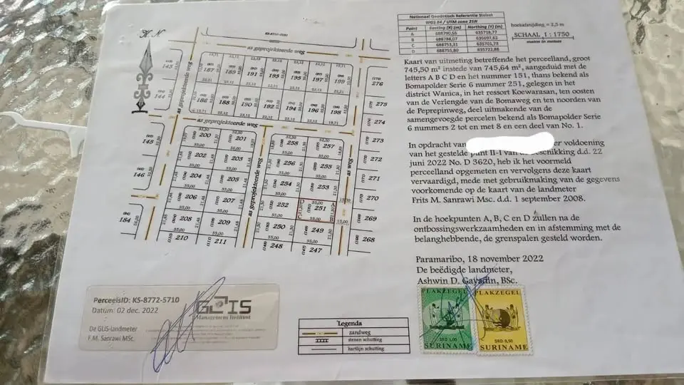 Perceelkaart van Peprepingweg