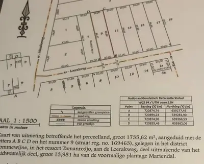 Perceelkaart van Mandoerweg