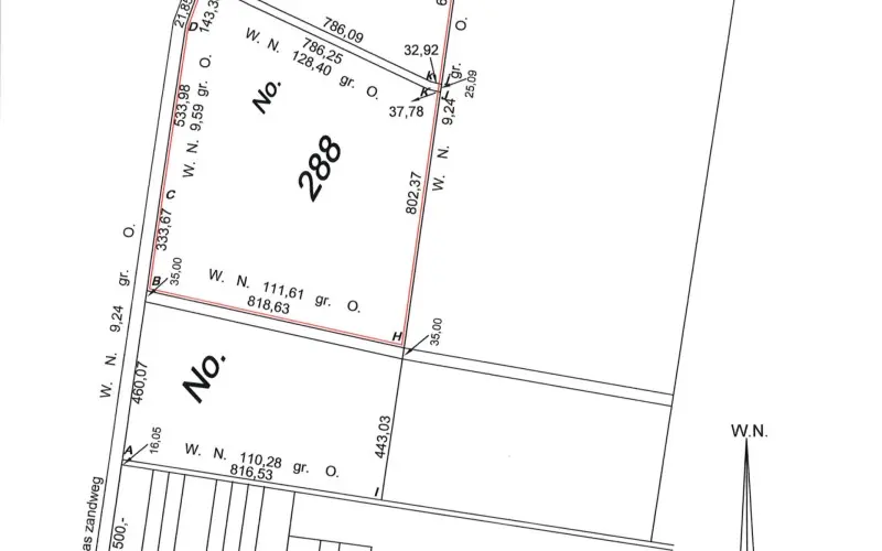 Perceelkaart van Locatie onbekend