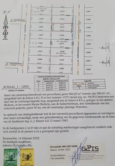 Perceelkaart van Suikerrietstraat